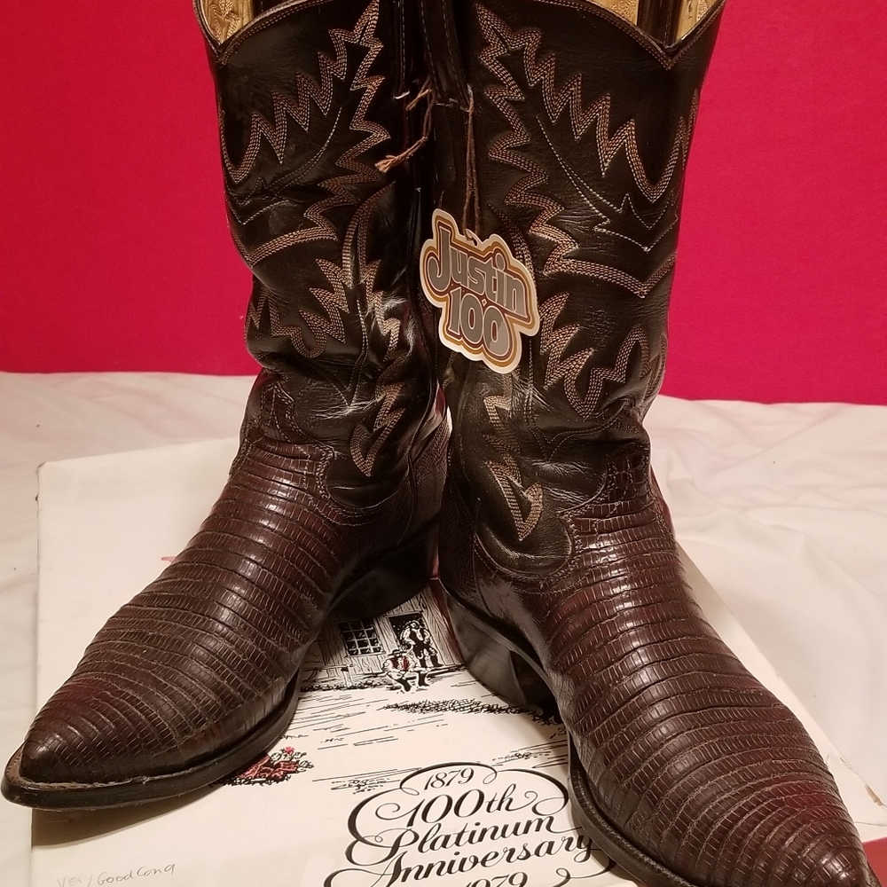 Justin Mens Genuine Lizard boots